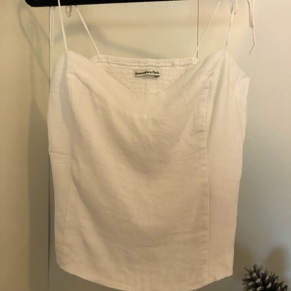 White linen tank from Abercrombie & Fitch (size L) - Picture 2 of 3